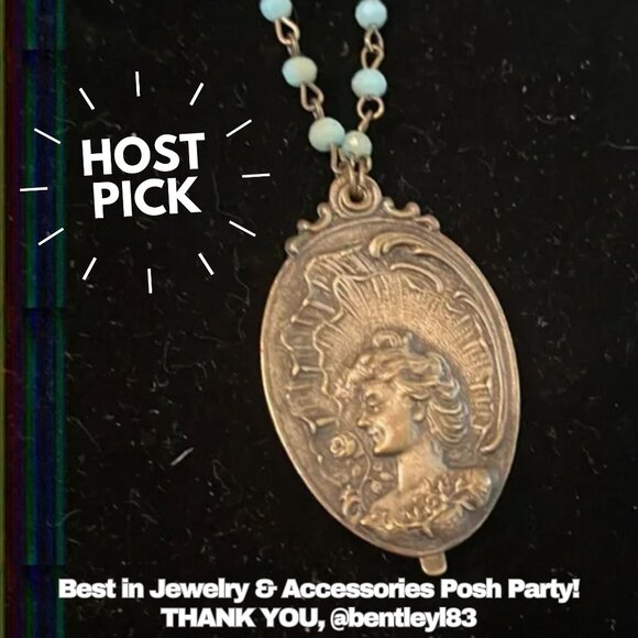 One-of-a-Kind Artisan Crafted Rosary & 1920 French Double Sided Pendant Necklace - Picture 7 of 8